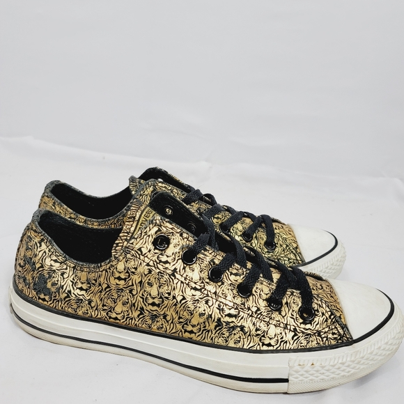 Converse | Shoes | Converse All Star Gold Tiger Sneakers Low Sz | Poshmark